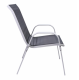 Set 4 scaune de grădină BARI, stivuibile, oțel și textilen,