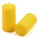 Set 16 lumânări cilindrice galbene 5x10 cm, parafină, 20h