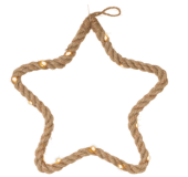Decorațiune de Crăciun în formă de stea, 15 LED-uri, alb cal
