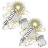 Lanț luminos LED 50 becuri, 5m, alb cald, timer, IP44, bater