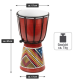 Tobe djembe pictate manual, 30 cm, sunet autentic, copii și&nbsp;