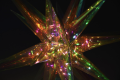 Stea de Crăciun LED, 40 cm, 40 LED-uri multicolore, decorați