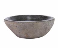 Baie pentru păsări din piatră naturală, 23,5 cm, gri, rezist