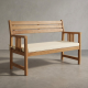 Set mobilier de grădină din lemn de tec cu perne, 4 piese
