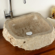 Lavoar baie marmură naturală, montaj pe blat, design exclus