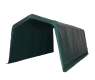 Prelată PVC verde pentru adăpost 3,3x6 m cu pereți laterali,