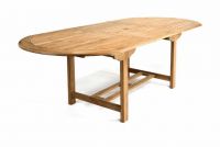 Masă de grădină extensibilă ovală din tec, 170–230 cm