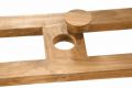 Masă de grădină extensibilă ovală din tec, 170–230 cm