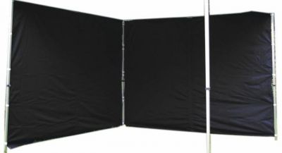 Set de 2 pereți laterali pentru cort  PROFI 3 x 3 m - NEGRU