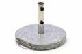Suport umbreblă de grădină (rotund) - granit / oțel inoxidabil, 25 kg