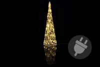 Instalație pirămidă de Crăciun, 60 cm - alb cald