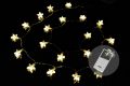 Lanț luminos de Crăciun - stele, alb cald