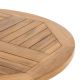Masă rotundă de grădină DIVERO din lemn de tec, Ø 80 cm