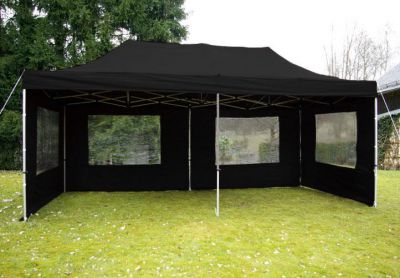 Cort de grădină 3 x 6m PROFI - foarfecă - negru