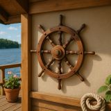 Cârma din lemn Garth 80 cm - decor rustic elegant