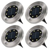 Set de grădină cu lumini solare LED încorporate Garth 4 buc