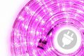 Cablu luminos - 240 beculețe, 10 m, roz