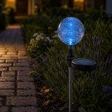 Lampă solară LED de grădină Garth bilă de sticlă