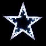 Stea suspendată de Crăciun 25,5 cm, 20 LED-uri, alb rece