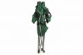 Set de 2x scaune de camping pliabile DIVERO cu pernă - verde