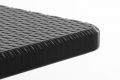Masă de grădină rabatabilă în design din ratan-negru180x75cm