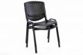 Scaun de birou pliabil din plastic - negru