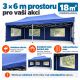Cort de petrecere în grădină 3 x 6 PROFI - foarfecă-albastru