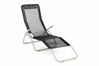 Scaun de gradina cu tesatura neagra - rabatabil