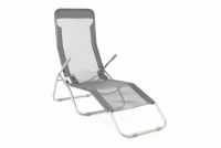 Șezlong reglabil de grădină - gri