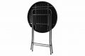 Masă de bar de grădină rotundă - aspect rattan 110 cm -negru