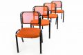 Set de 4 scaune de congres stivuibile - portocaliu
