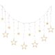 Lanț cu LED-uri de Crăciun - stele, 2,65 m, 138 LED-uri, alb