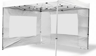 Set de 2 pereți laterali pentru pavilion de grădină PROFI 3 x 3 m - alb