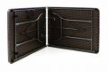 Masă de grădină pliantă în design din ratan - maro 180x75 cm