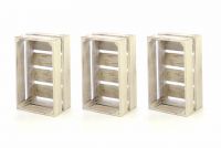 Set cutii din lemn VINTAGE DIVERO - 3 buc alb