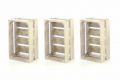 Set cutii din lemn VINTAGE DIVERO - 3 buc alb