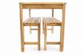 Set de masă de grădină DIVERO - lemn de tec netratat 135 cm