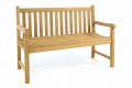 Bancă de grădină DIVERO - lemn de tec tratat - 130 cm
