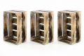 Set 3 cutii din lemn VINTAGE DIVERO maro - 44 x 28 x 19 cm