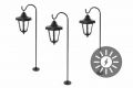 Set de grădină de felinare solare cu LED, 3 buc