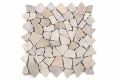 Mozaic de marmură DIVERO bej/roz 9 ochiuri 1 m²