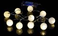 Lanț de Crăciun - bile luminoase, 10 LED-uri, alb cald
