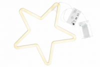 Lumini de Crăciun - stea de neon, 120 LED, alb cald