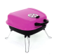 Grătar portabil de cărbune BBQ - roz