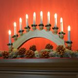 Decorațiune de Crăciun - suport de lumânare, 10 LED-uri