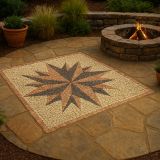 Piatră naturală mozaic,120 × 120 cm