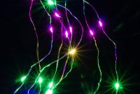 Set de 2 fire luminoase alimentate cu baterii, 8 LED-uri, co