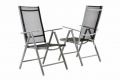 Set de 2 scaune pliabile de grădină , GARTHEN - negru