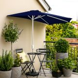 Umbrelă de grădină semicirculară-albastru închis-2,7m