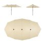 Umbrelă de soare mare XXL 4,65 m - crem